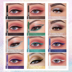 Pearly & Glitter Waterproof Eyeliner Pen 12 Colors