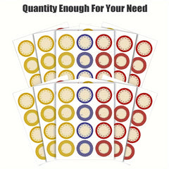 120pcs Canning Label Stickers Multicolored Self Adhesive Stickers For Jar Lids