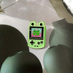 Frog Game Console Enamel Pins Frog Brooches Lapel Badges Animal Funny Jewelry