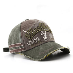 Washed Cowboy Baseball Hat Men Women Sunshade Peaked Cap