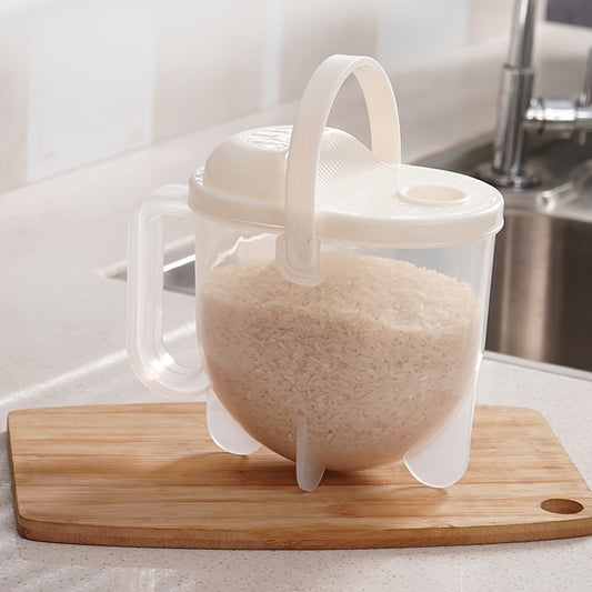 Efficient Rice Washer & Strainer, Durable Plastic, Kitchen