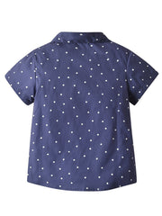 Boys' Polka Dot Print Gentleman Style Shirt