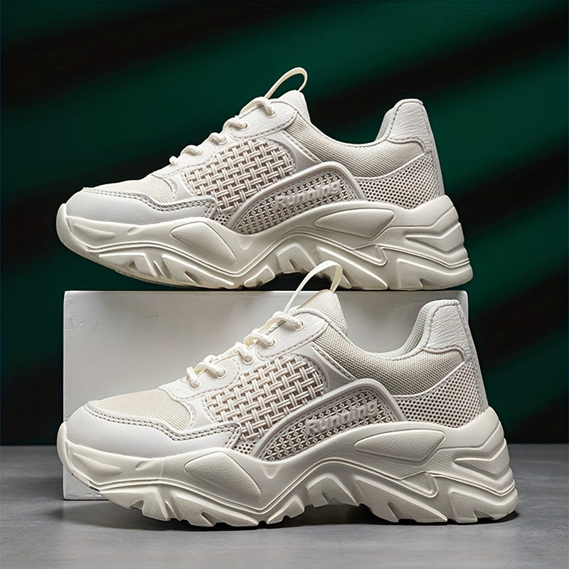 Men's Breathable Chunky Sneakers For Jogging Gym