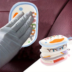 Car Wash Pad Soft Microfiber Scrubbing Sponge Car Interior Cleaning Tool