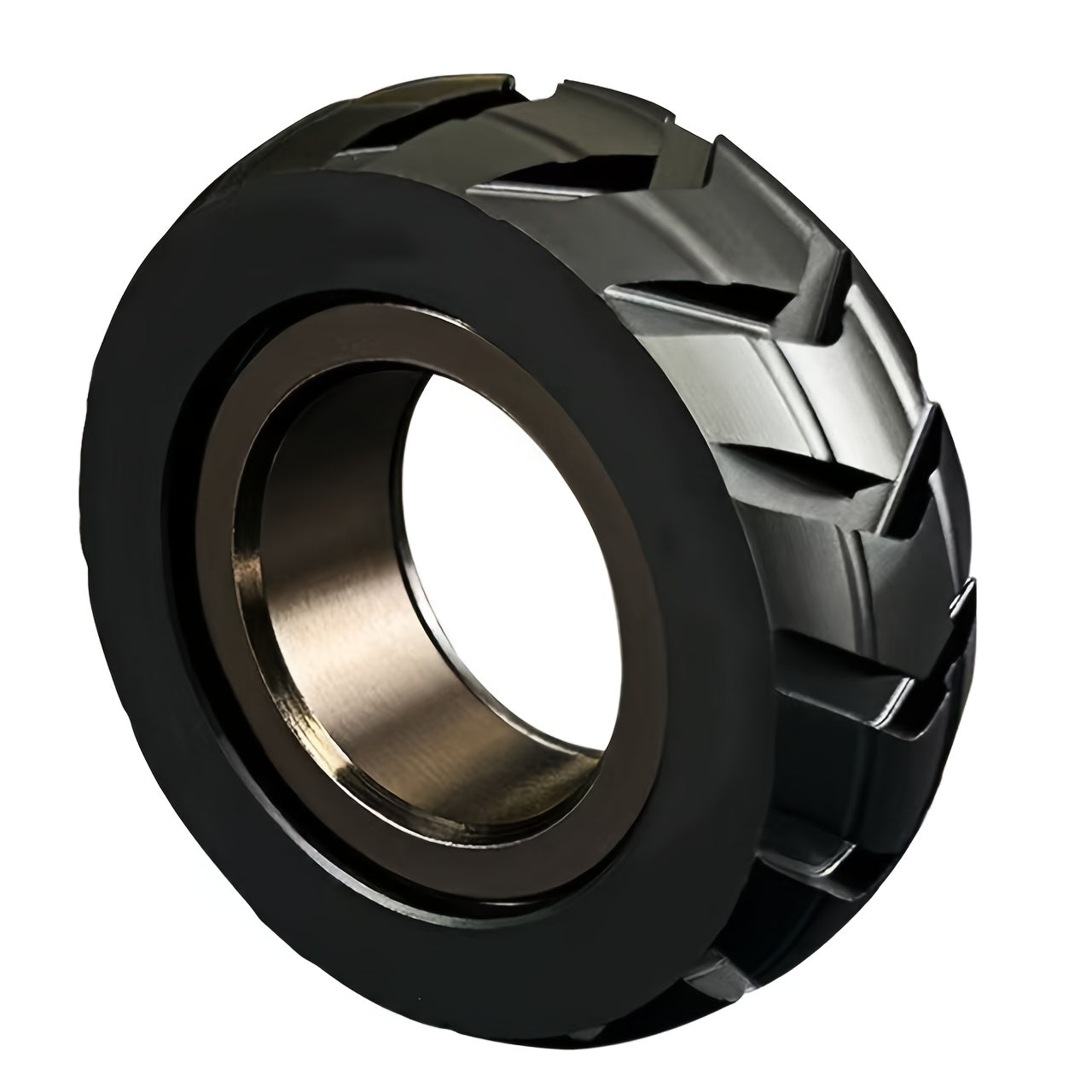 Metal Fidget Spinner Ring with Rotating Balls