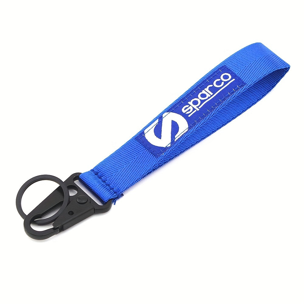 Universal Racing Style Car Modified Fabric Embroidered Keychain