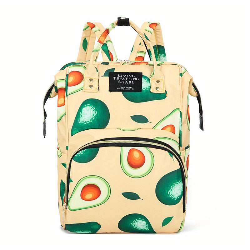 Large Capacity Tote Diaper Bag Mommy Backpack With Insulation Pockets