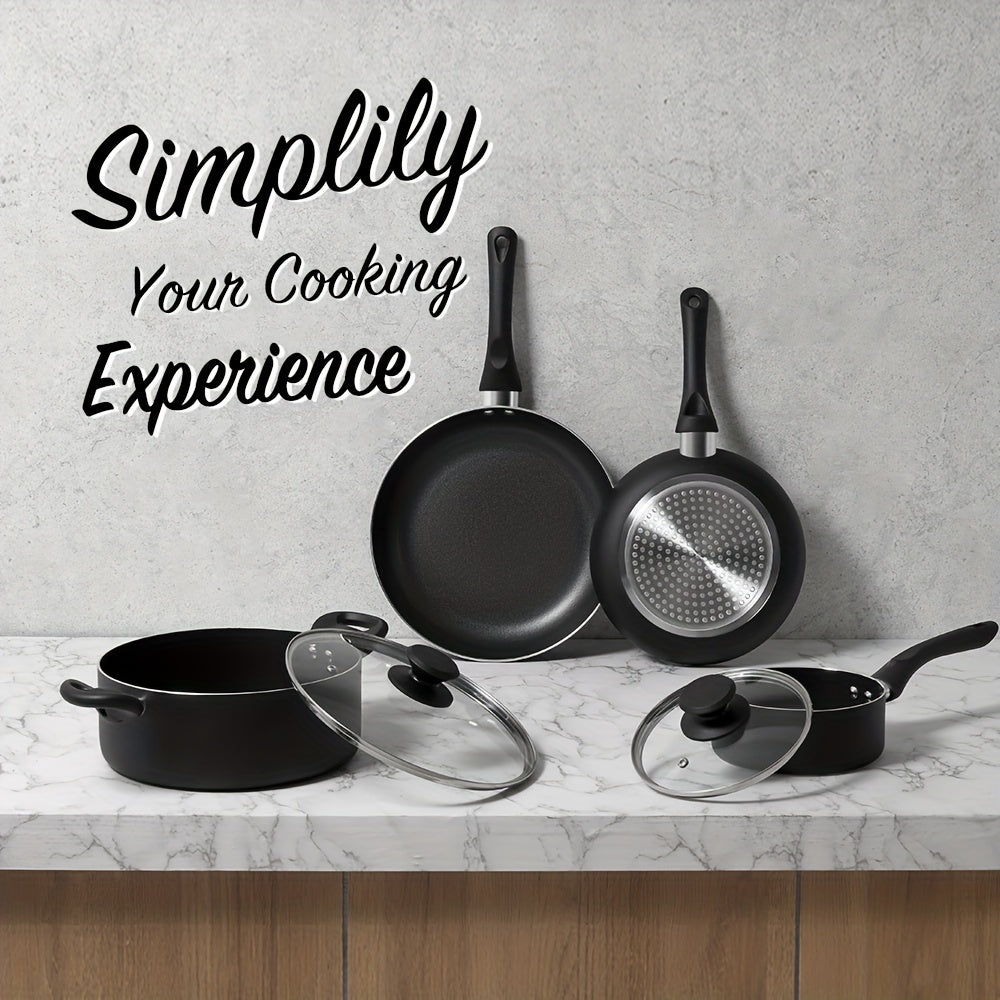 6pcs Nonstick Cookware Set Ceramic Coating Pot and Pans