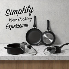 6pcs Nonstick Cookware Set Ceramic Coating Pot and Pans