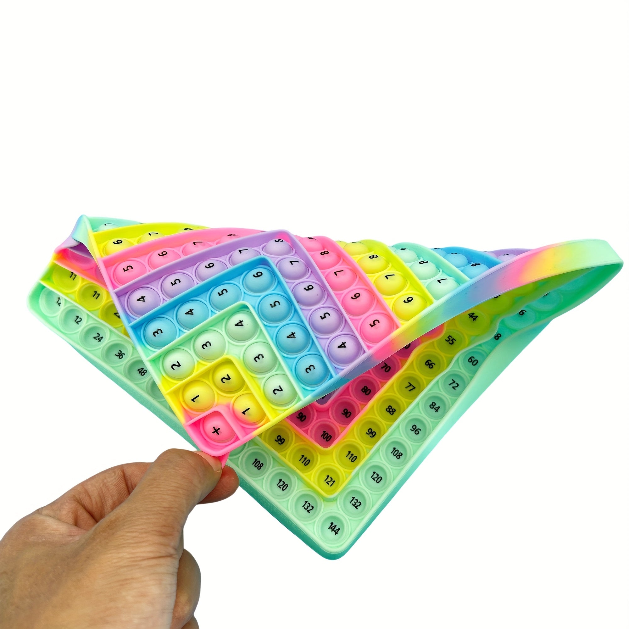 12x12 Addition Chart Math Games Push Bubble Fidget Toy for School