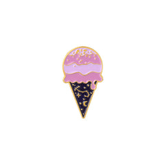 Ice Cream Cup Alloy Brooch Creative Cartoon Cone Shaped Baking Varnish Pin