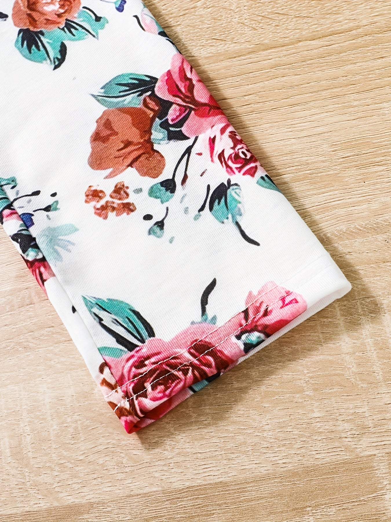 Flower Print Leggings Casual Trousers