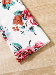 Flower Print Leggings Casual Trousers