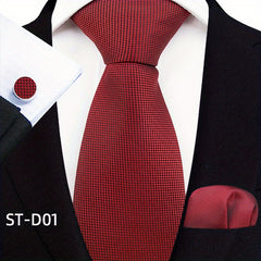 Men's Paisley Tie Set w/ Pocket Towel & Cufflinks