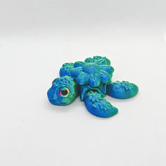 Vibrant Pink Turtle Figurine with Glowing Eyes