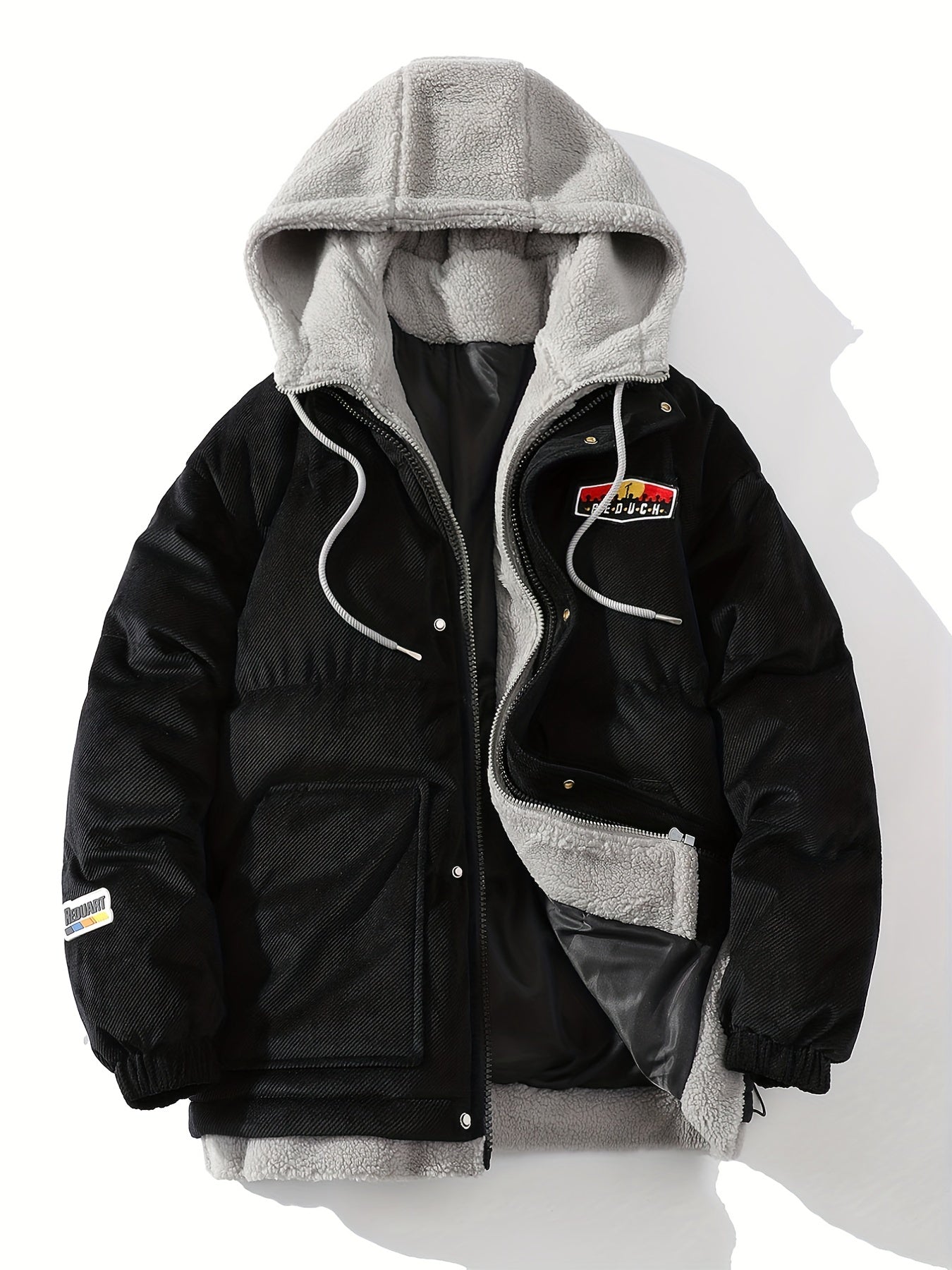 Men's Zip Up Hooded Jacket for Fall Winter