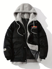 Men's Zip Up Hooded Jacket for Fall Winter