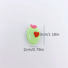 36pcs Cartoon Plants Shoe Charm Resin Shoe Buckle Clogs DIY Accessories