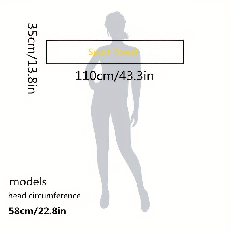 Soft Sweat Absorbent Sports Towel for Fitness Running 35x109cm