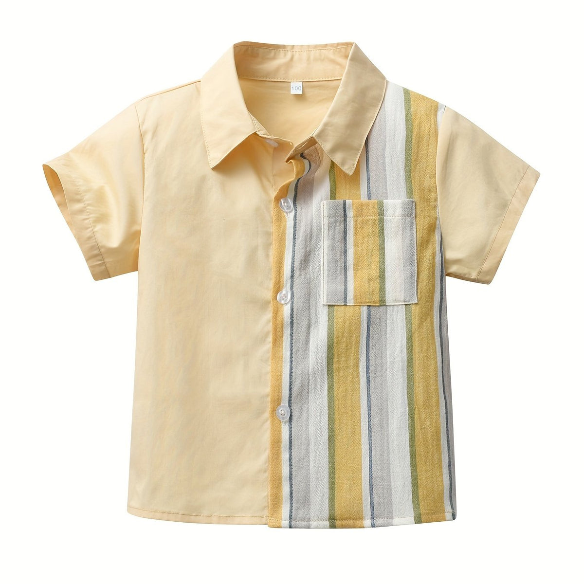 Boys Striped Short Sleeves Shirt For Summer Kids Clothes