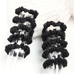 10pcs Plant Dyed Thin Silk Scrunchies Natural Hair Tie