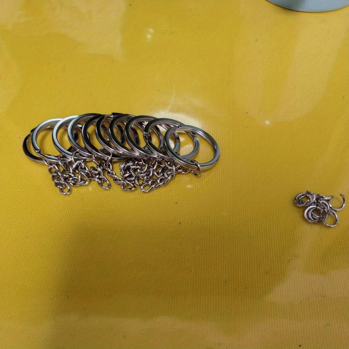 10pcs 20pcs Single Ring Keychain Material with Open Ring for Men