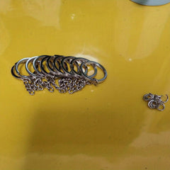 10pcs 20pcs Single Ring Keychain Material with Open Ring for Men