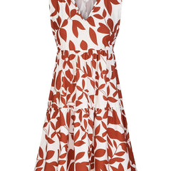  Casual Tank Dress Women's Plus Allover Print Mini Smock Dress