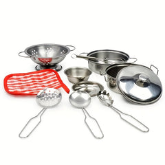 Mini Stainless Steel Kitchen Toys Cooking Utensil Set