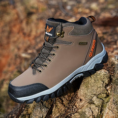 Men's Solid Ankle Boots for Outdoor Activities