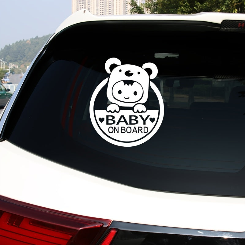 Baby On Board Sign Car Decal Sticker Hangover Carlos & Baby Footprint Heart