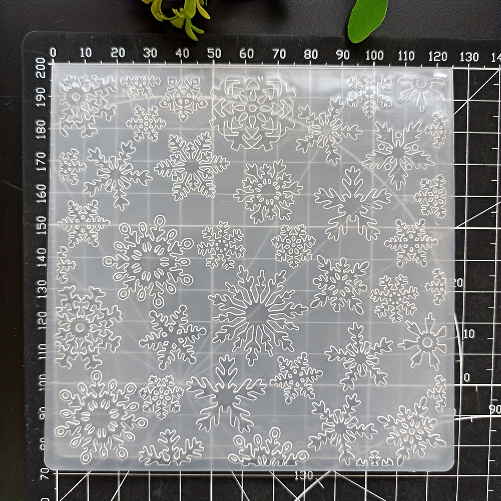 Snowflake Embossed Folder Plastic Embossing for Card Making Scrapbook Craft