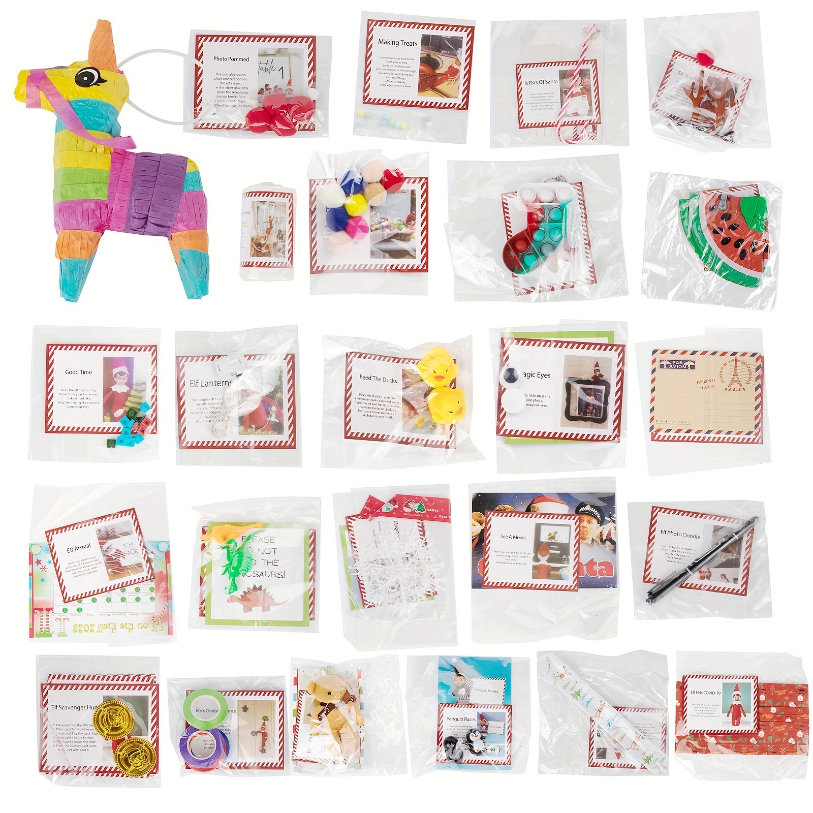 Elf Set 12 24 Christmas Activities Christmas Countdown Gift Christmas Advent Cal