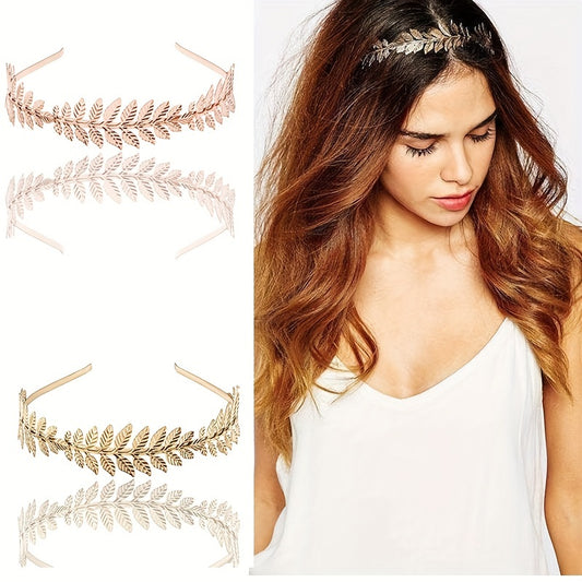 Leaf Headband Hair Hoop Baroque Bridal Jewelry Leaf Tiara Hair Accessories Gift
