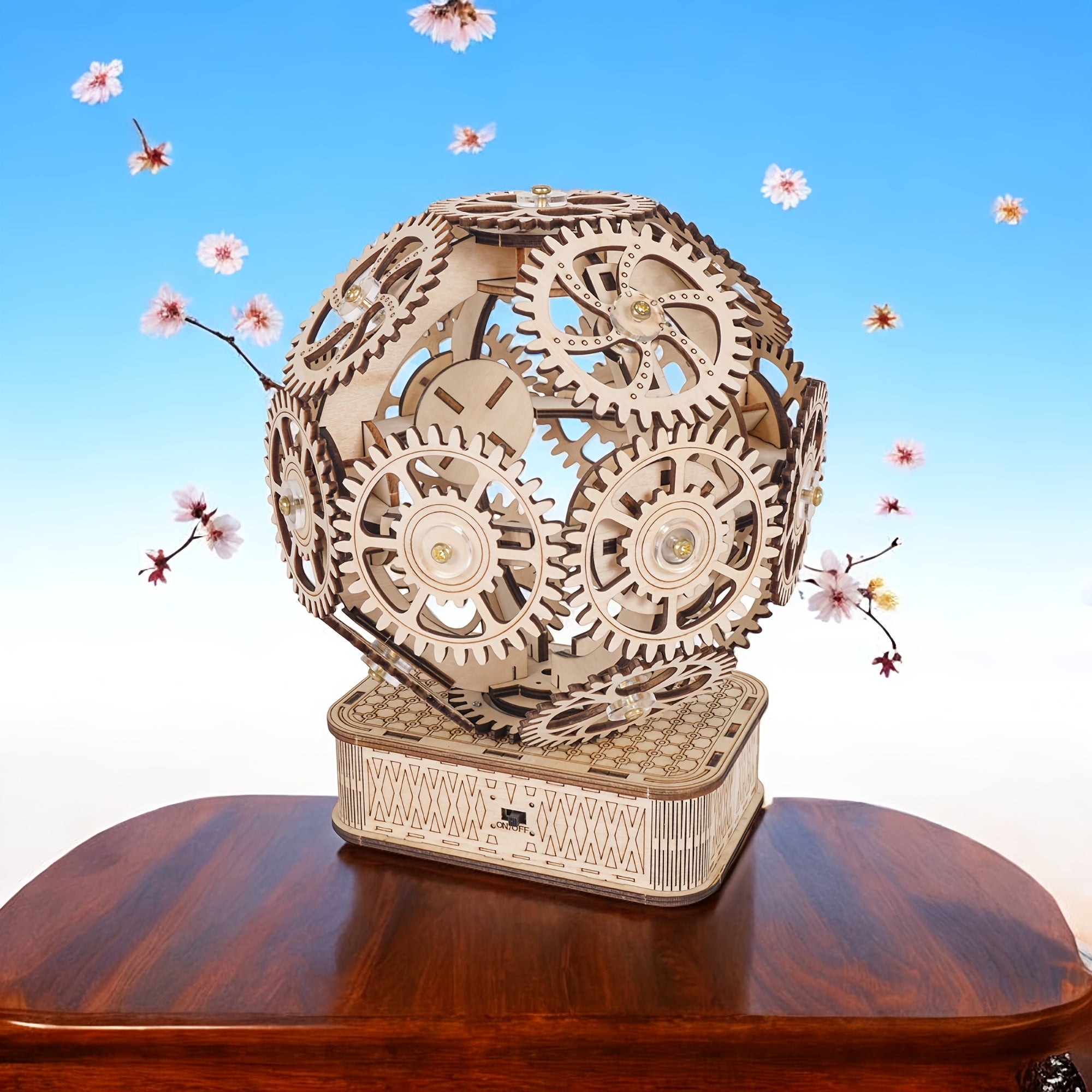 Wooden Gear Ball Puzzle - Engaging Brain Teaser