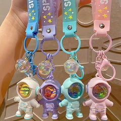 Astronaut Keychain Sunset Projector Light Keyring