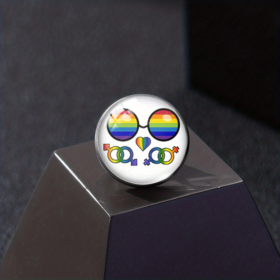Love Lips Collar Pin Rainbow Peace Marking Shirt Charm Buckle