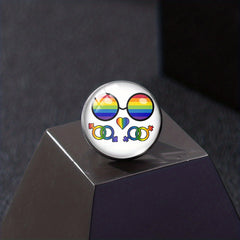 Love Lips Collar Pin Rainbow Peace Marking Shirt Charm Buckle