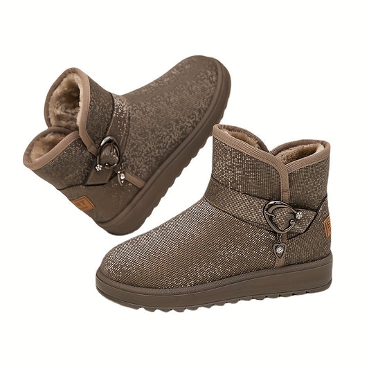 Women's Winter Snow Boots Medium Top Outdoor Shoes