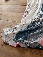  Floral Print Notched Neck Tank Top