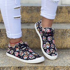 Women's Colorful Halloween Pattern Canvas Shoes Lightweight Walking Shoe