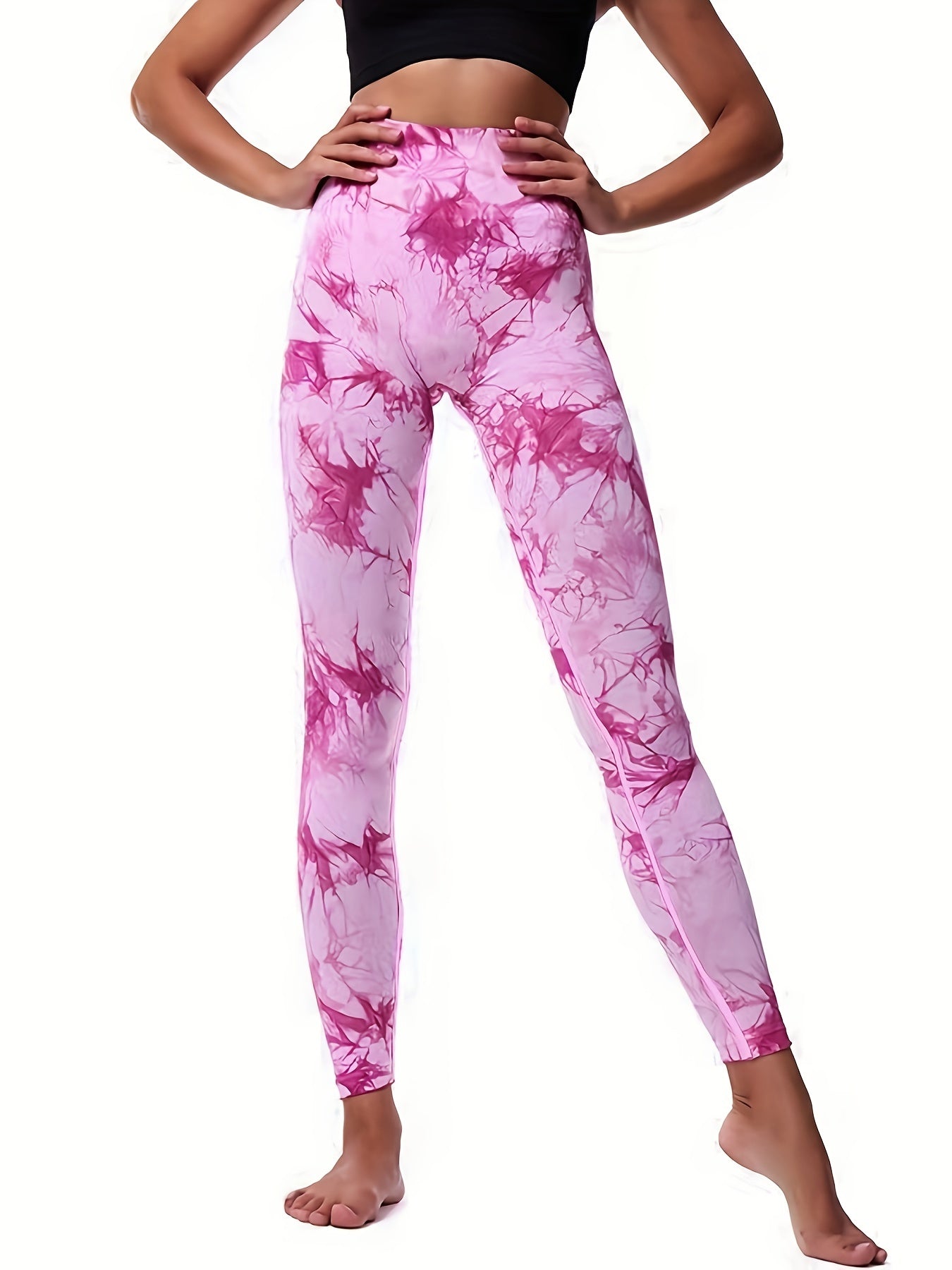Tie Dye Yoga Leggings Seamless Butt Lifting Workout Pants