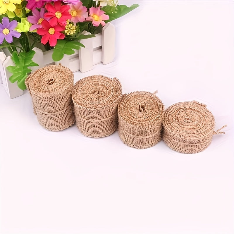 Natural Jute Roll DIY Craft Twine Strip Christmas Wedding Decor