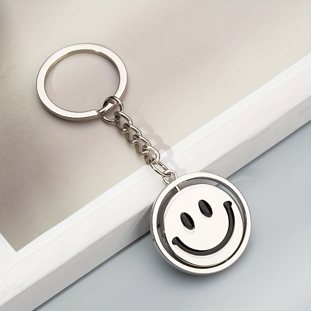Double Sided Happy Face Keychain for Men