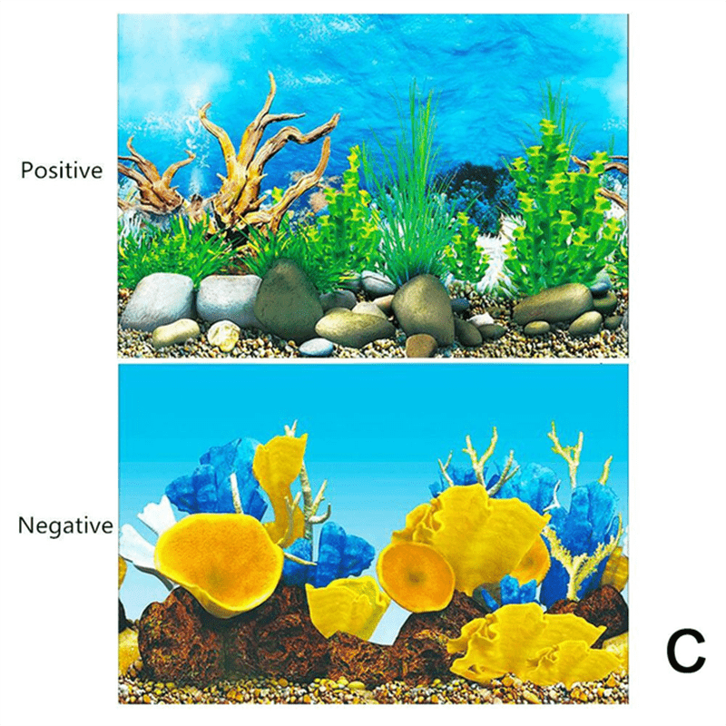 KSY Aquarium Fish Tank Background Decoration Sticker Poster