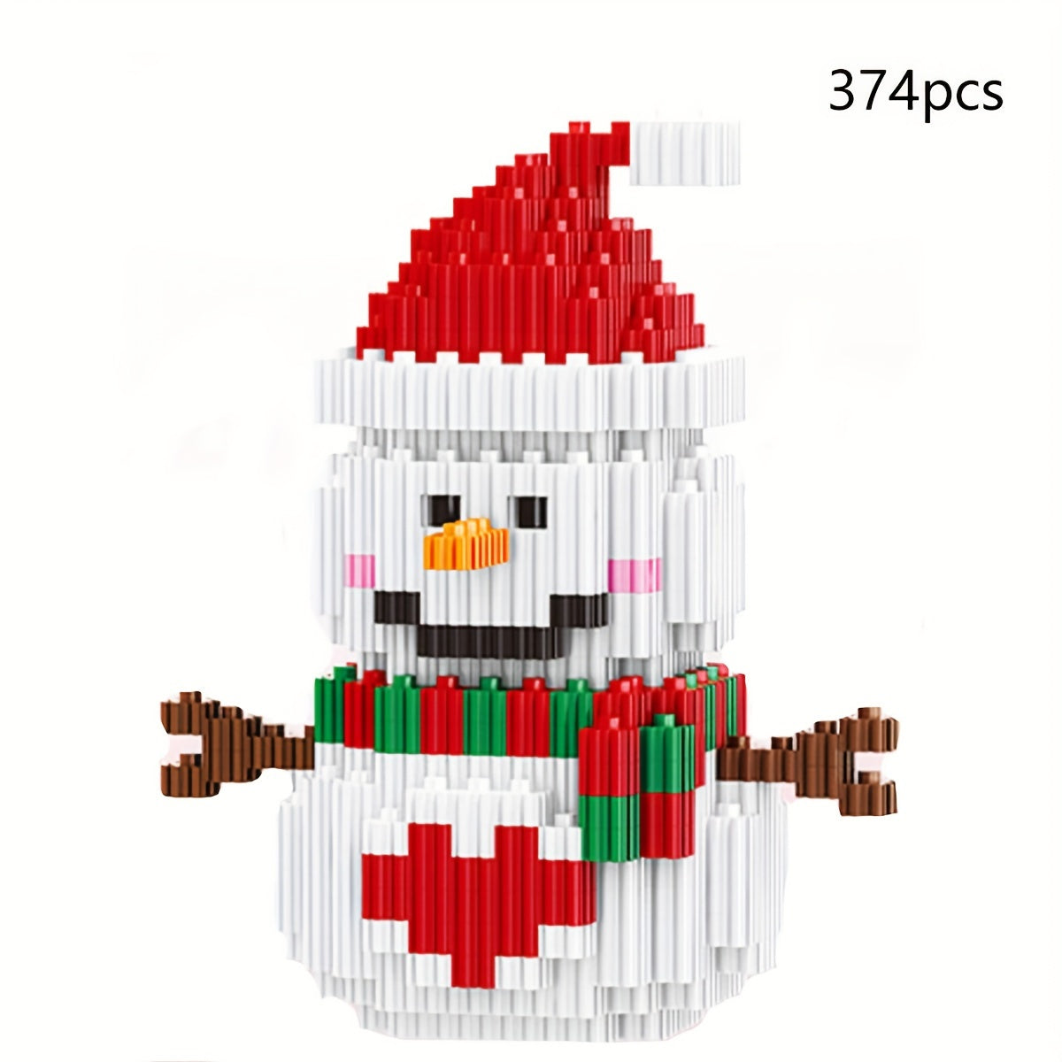 Snowman Assembly Building Blocks Educational Toy Christmas Gift