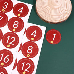 Christmas Number Countdown Stickers Set