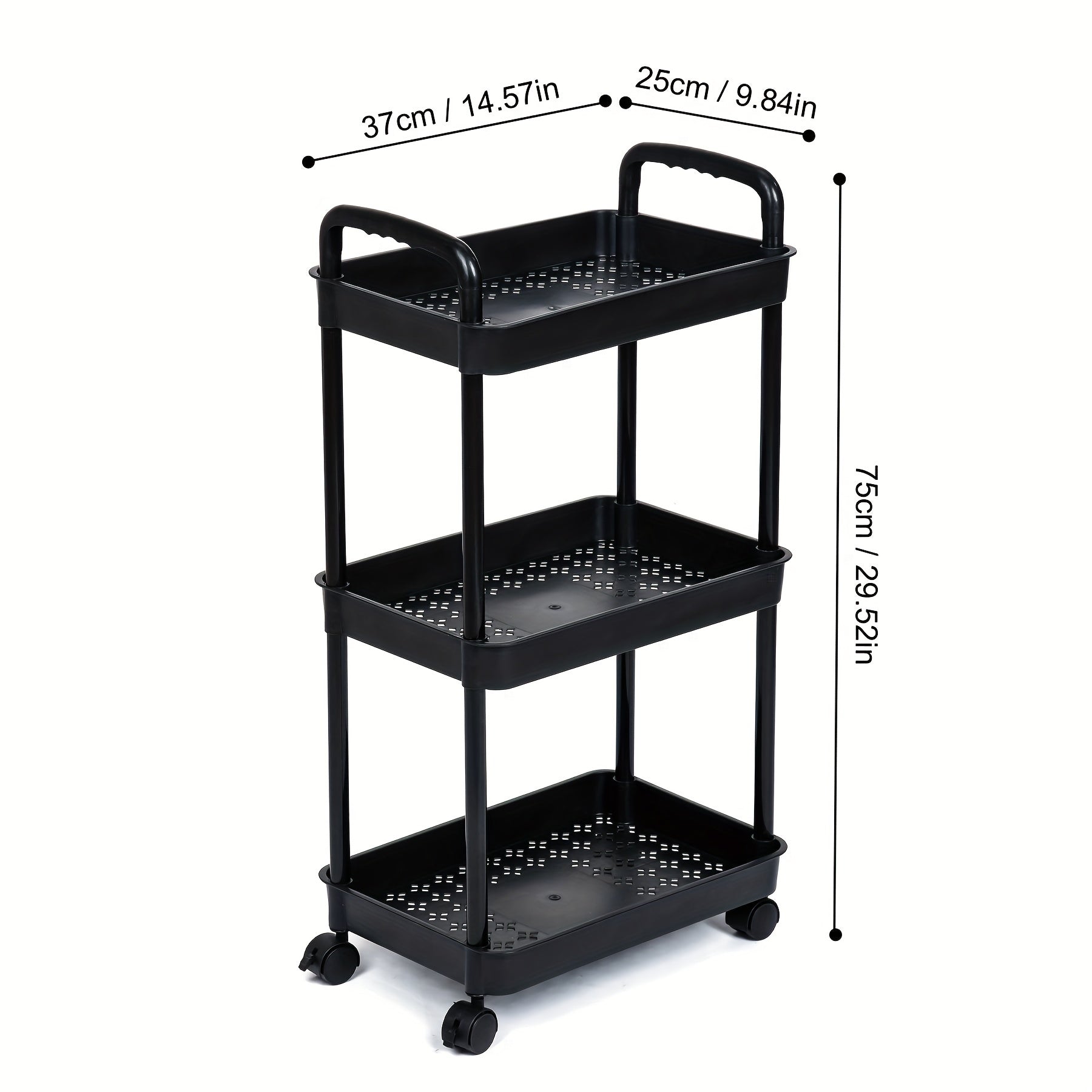 Small Storage Cart 2 layer Under Desk Storage Rack Movable Storage Organizer Rac