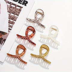 Transparent Hair Claw Set Solid Shark Claw Ponytail Holder