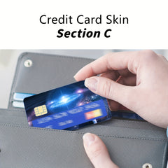 2pcs Universe Starry Sky Credit Card Sticker